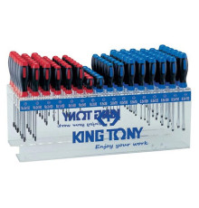 Стенд со стандартными отвертками KING TONY серии 1421, 1422, 96 предметов 31416MR
