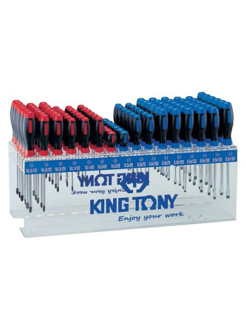 Стенд со стандартными отвертками KING TONY серии 1421, 1422, 96 предметов 31416MR