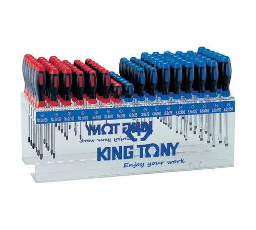 Стенд со стандартными отвертками KING TONY серии 1421, 1422, 96 предметов 31416MR