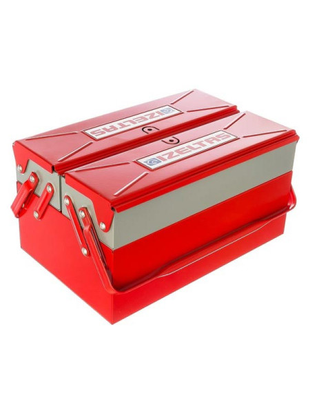 Раскладной ящик для инструментов металлический 190х300х150 3 секции IZELTAS 8410336103