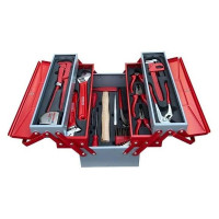 Раскладной ящик с инструментами для сантехников IZELTAS металлический, 28 предметов, 190х420х200 8420005028