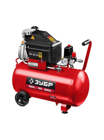 Воздушный масляный компрессор Зубр 260 л/мин, 1800 Вт КПМ-260-50
