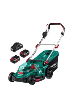 Бесщеточная газонокосилка Зубр 36 В, 4 А*ч, 2 АКБ и ЗУ ГКЛ-3736-42