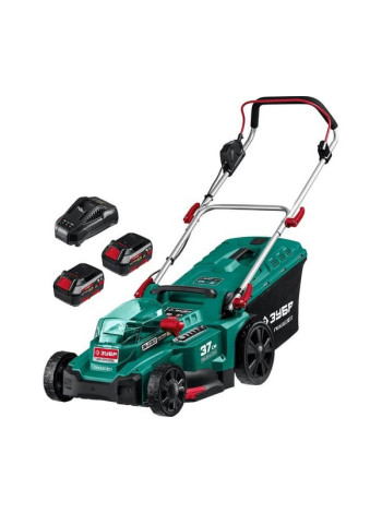 Бесщеточная газонокосилка Зубр 36 В, 4 А*ч, 2 АКБ и ЗУ ГКЛ-3736-42