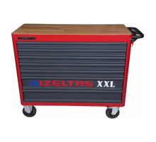 Инструментальная тележка IZELTAS XXL черно-красная, без инструментов, 7 ящиков 8246321007
