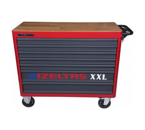 Инструментальная тележка IZELTAS XXL черно-красная, без инструментов, 7 ящиков 8246321007