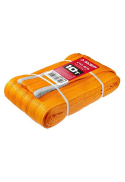 Текстильный петлевой строп Зубр СТП-10/8, оранжевый, г/п 10 т, длина 8 м 43559-10-8