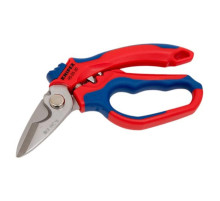 Ножницы электрика KNIPEX угловые, обжим концевых гильз: 0.5–6 мм и 10–25 мм, 160 мм, нержавеющие, 2-компонентные ручки, SB KN-950520SB