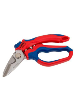 Ножницы электрика KNIPEX угловые, обжим концевых гильз: 0.5–6 мм и 10–25 мм, 160 мм, нержавеющие, 2-компонентные ручки, SB KN-950520SB