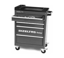 Инструментальная тележка IZELTAS PARTNER черная, с инструментами, 5 ящиков 8235007121