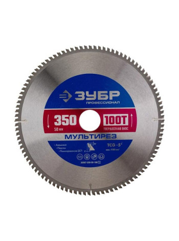 Пильный диск по алюминию Зубр Мультирез 350x50 мм, 100Т 36907-350-50-100_z01