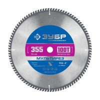 Пильный диск по алюминию Зубр Мультирез 355x25.4 мм, 100Т 36907-355-25.4-100_z01