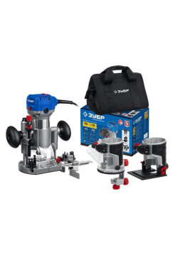 Кромочный фрезер Зубр Профессионал 750 вт, 3 основания, сумка ФПК-750Н