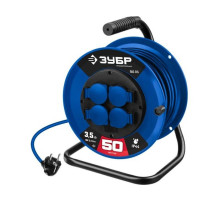 Силовой удлинитель на катушке Зубр ПВС 315 ПВС 3x1.5 50м 55081-50 55081-50_z01