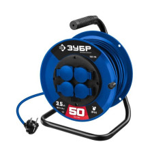 Силовой удлинитель на катушке Зубр ПВС 315 ПВС 3x1.5 50м 55081-50 55081-50_z01