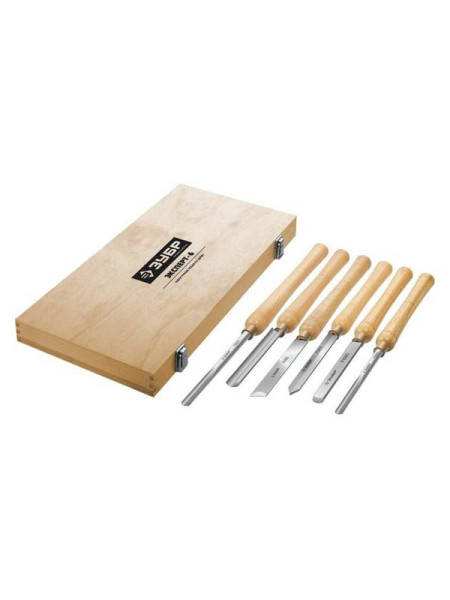 Набор ручных резцов по дереву Зубр Эксперт-6 6 предметов 18370