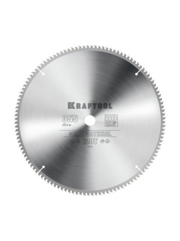 Диск пильный по алюминию KRAFTOOL Multi material 355x25.4 мм, 120Т 36953-355-25.4