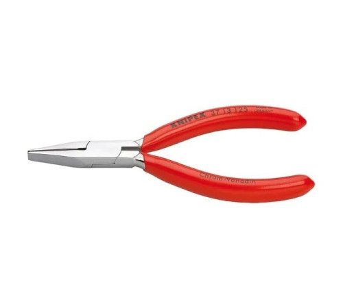 Захватные прецизионные плоскогубцы KNIPEX плоские широкие губки, 125 мм, хром KN-3713125