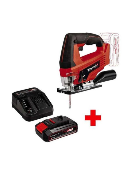 Аккумуляторный лобзик Einhell pxc tc-js 18 li, 70 мм, quick, маятник + 1 акк. pxc 2.5 Ач 18 В + ЗУ 3 А 4321209SET