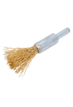 Щетка концевая для дрелей гофрированная латунированная сталь, 12 мм, хв-к 6 мм, BS 0.3 мм №851 Профоснастка 20212051