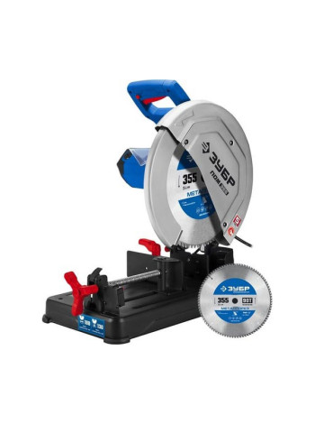 Профессионал монтажная отрезная пила Зубр с пильным диском 355 мм, 2000 Вт ПОМ-355-Н