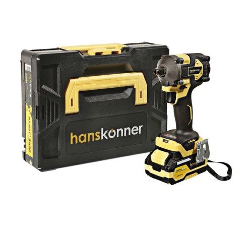 Аккумуляторный ударный гайковерт Hanskonner 1BatterySystem HCD20420BLC
