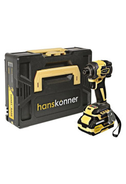 Аккумуляторный ударный винтоверт Hanskonner 1BatterySystem HCD20280BLC