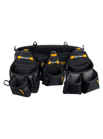 Пояс монтажника, в комплекте: пояс монтажника и 3 сумки KRAFTOOL KBS-4 38760-4