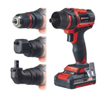 Дрель аккумуляторная Einhell PXC TE-CD 18/45 Li, 18В, 45Нм, Quick-патрон, 2 насадки, 1x2,5Ач, набор оснастки 22пр, кейс E-Bo 4513990
