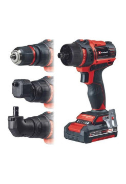 Дрель аккумуляторная Einhell PXC TE-CD 18/45 Li, 18В, 45Нм, Quick-патрон, 2 насадки, 1x2,5Ач, набор оснастки 22пр, кейс E-Bo 4513990