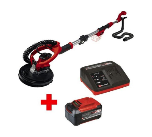 Шлифмашина для стен и потолка Einhell PXC TE-DW 18/225 Li + ЗУ 4 А + аккумулятор 18В 5.2 Ач 4259990SET