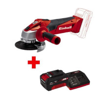 Угловая аккумуляторная шлифмашина Einhell PXC TC-AG 18/115 Li +1 аккумулятор PXC 4.0 Ач + ЗУ 3А 4431130SET