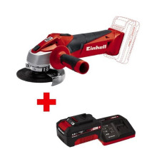 Угловая аккумуляторная шлифмашина Einhell PXC TC-AG 18/115 Li +1 аккумулятор PXC 4.0 Ач + ЗУ 3А 4431130SET