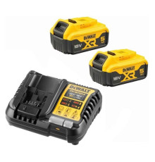 Набор Dewalt: 2 АКБ DCB184, Li-Ion, 18 В, 5 Ач и зарядное устройство DCB1104, 12/18 В, 4 A DCB1104P2 DCB1104P2-QW