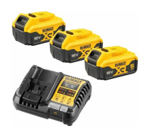 Набор Dewalt: 3 АКБ DCB184, Li-Ion, 18 В, 5 Ач и зарядное устройство DCB1104, 12/18 В, 4 A DCB1104P3 DCB1104P3-QW