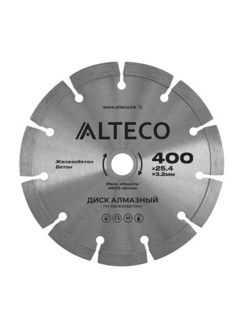 Диск алмазный по железобетону ALTECO 400х25.4 мм 66491