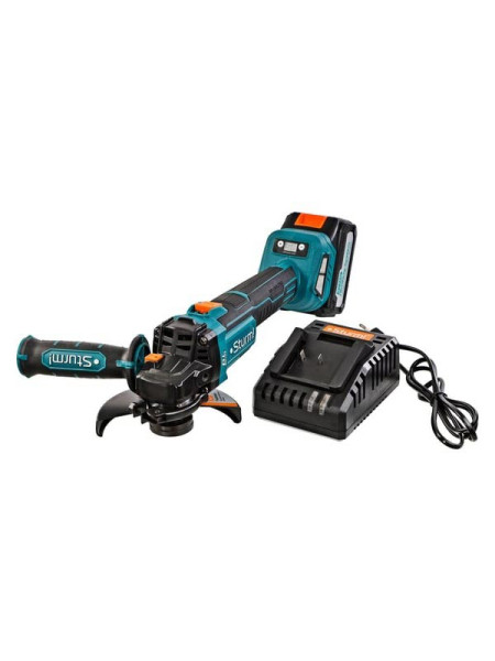 Аккумуляторная бесщеточная угловая шлифмашина Sturm, 18В, 1BatterySystem, 125мм, плавный пуск, 1x4Ач, кейс CAG18125BLE Аккумуляторная бесщеточная угловая шлифмашина Sturm, 18В, 1BatterySystem, 125мм, плавный пуск, 1x4Ач, кейс CAG18125BLE