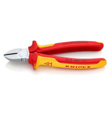 Бокорезы KNIPEX SB VDE, 180 мм, хром, 2-компонентные диэлектрические ручки KN-7006180SB
