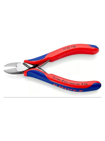 Бокорезы для электроники KNIPEX округлая головка, 130 мм, 2-комп ручки KN-7702130
