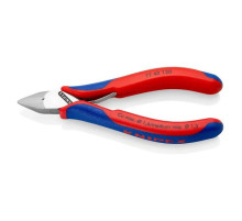Бокорезы для электроники KNIPEX  острая головка, без фаски, 130 мм, 2-комп ручки KN-7742130 Бокорезы для электроники, острая головка, без фаски, 130 мм, 2-комп ручки