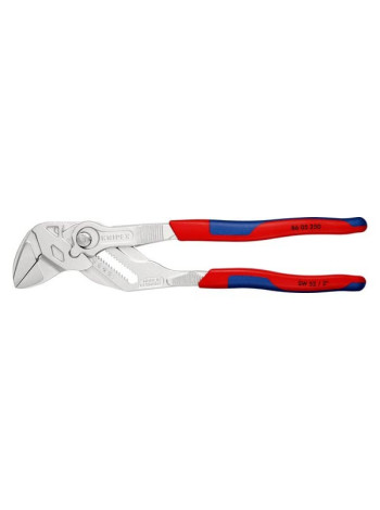 Переставные клещи-ключ KNIPEX 52 мм (2"), длина 250 мм, хром, 2К ручки, KN-8605250SB