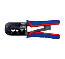 Пресс-клещи для штекеров KNIPEX RJ (Western), 2 гнезда, RJ 11/12, RJ 45, 190 мм, KN-975110SB