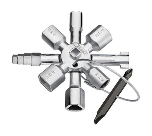Ключ для электрошкафов с битой и переходником KNIPEX KN-001101