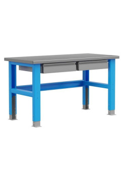 Промышленный металлический стол Верстакофф 1500 мм PLC (RAL5015 и RAL7037) 115002