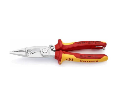 Электромонтажные клещи со страховочным креплением KNIPEX 200 mm KN-1396200T