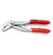 Переставные клещи с фиксатором KNIPEX COBRA 25 мм (1"), L-125 мм, хром, 1-к ручки KN-8703125