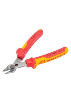 Прецизионные бокорезы KNIPEX Electronic Super Knips VDE, без фаски, L-125 мм, INOX KN-7806125