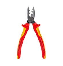 Пресс-клещи для обжима контактных гильз KNIPEX VDE, кол-во гнезд: 9, L-180 мм KN-9778180SB