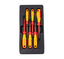 Набор отвёрток KNIPEX VDE, тонкие, 6 предметов, SL2.5/4, PlusMinus PH/S PZ/S 1/2 KN-002012V05