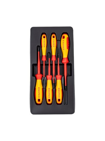 Набор отвёрток KNIPEX VDE, тонкие, 6 предметов, SL2.5/4, PlusMinus PH/S PZ/S 1/2 KN-002012V05